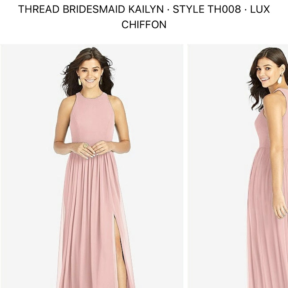 SHIRRED SKIRT HALTER DRESS WITH FRONT SLIT IN ROSE - PANTONE ROSE